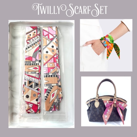 Handbag Skinny Scarf Set 3/$20 - Picture 3 of 8